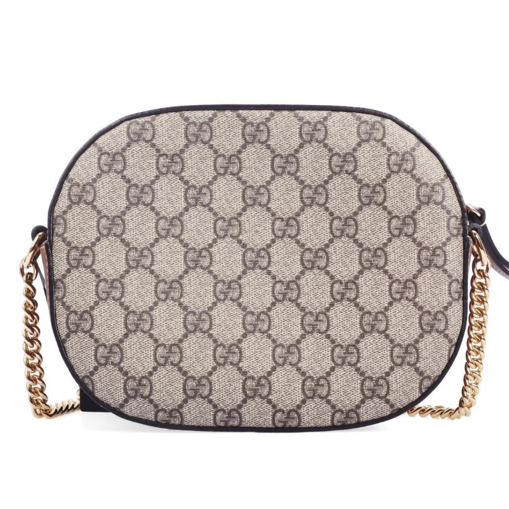 GUCCI GG Supreme Bee Embroidered Mini Chain Shoulder Bag Beige Tuscany w/COA - Picture 2 of 5